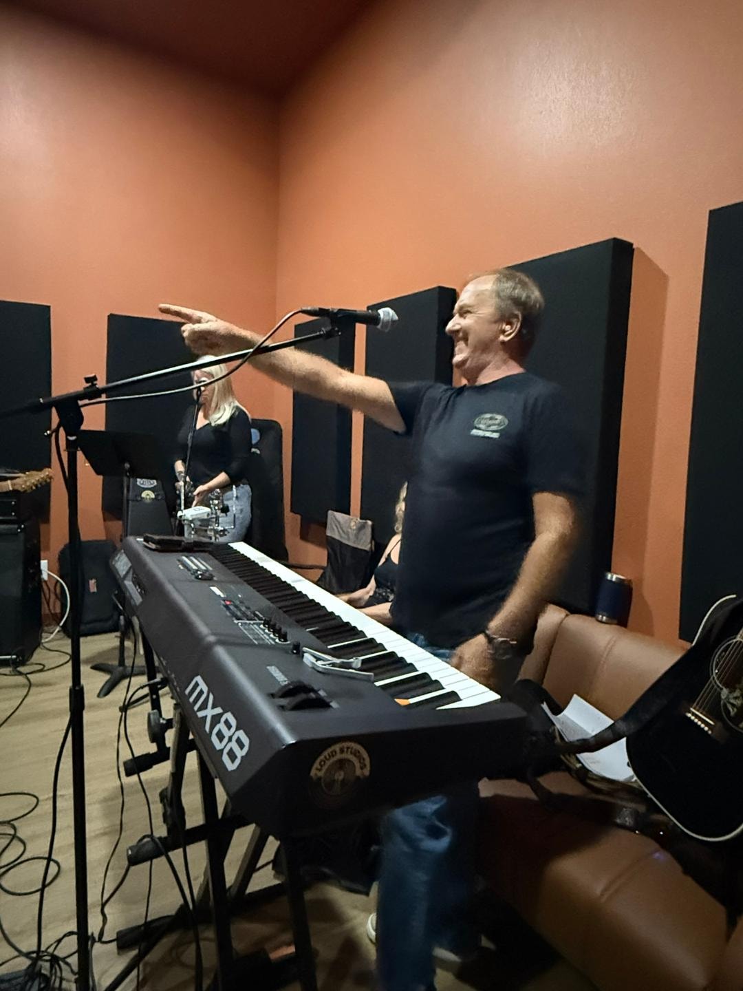 Chris Sisson and Lindsey White rehearsing at Loud Studios
