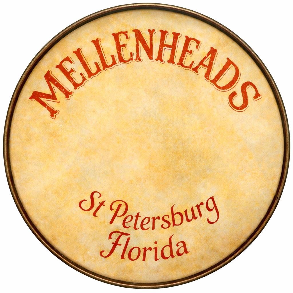 The Mellenheads drum head logo